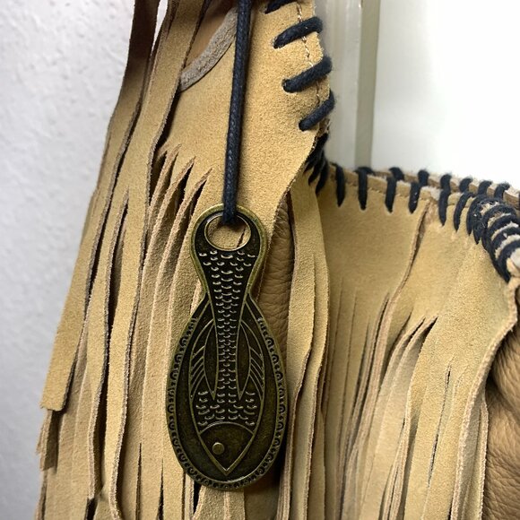 MUXO Large Tan Leather Shoulder Bag - Picture 5 of 17